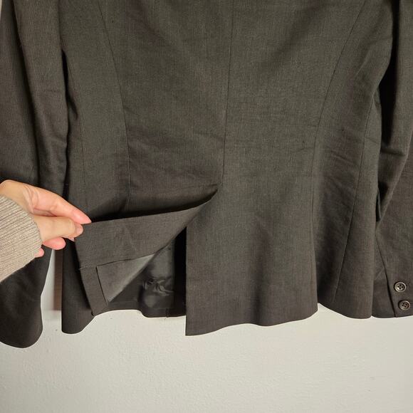 Theory Linen Wool Blazer Size 2 Office Classic Basic Layering Versatile Work - Picture 10 of 13